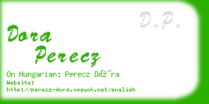 dora perecz business card